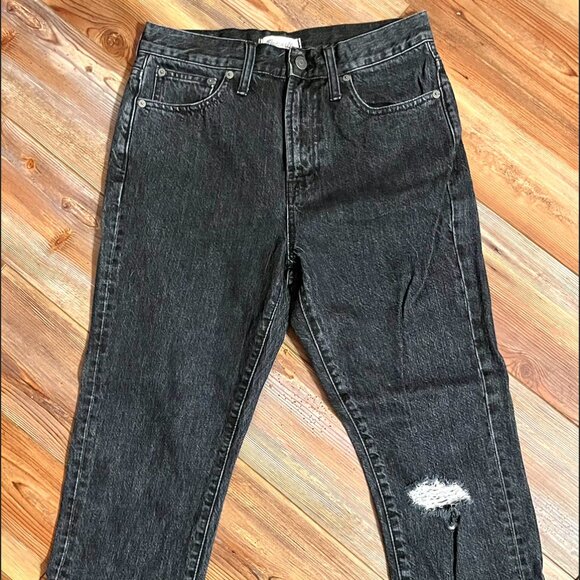 Madewell The Perfect Vintage Jean – Roxstone Wash, Knee-Rip Edition (Size 28) - Picture 2 of 10